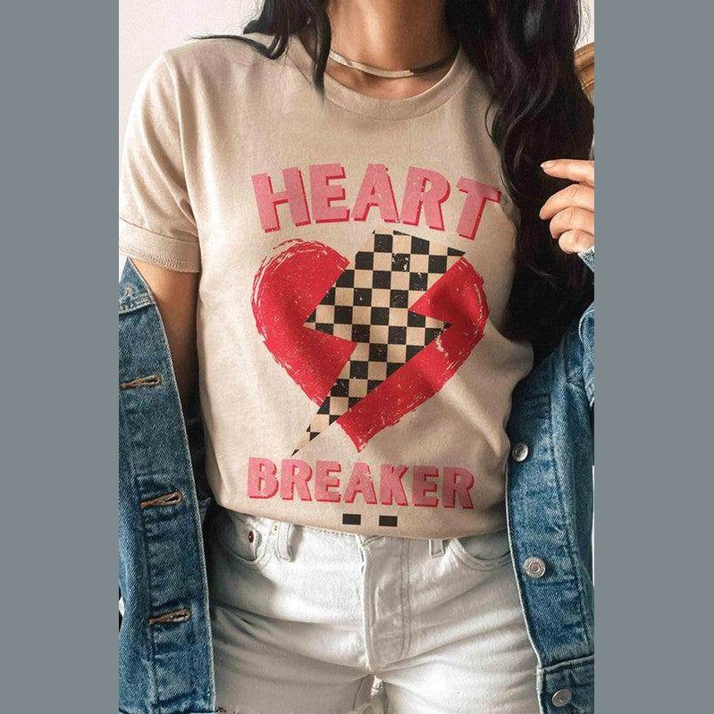 Valentine's Day Checkered Lightning Heartbreaker Graphic - VacationGrabs