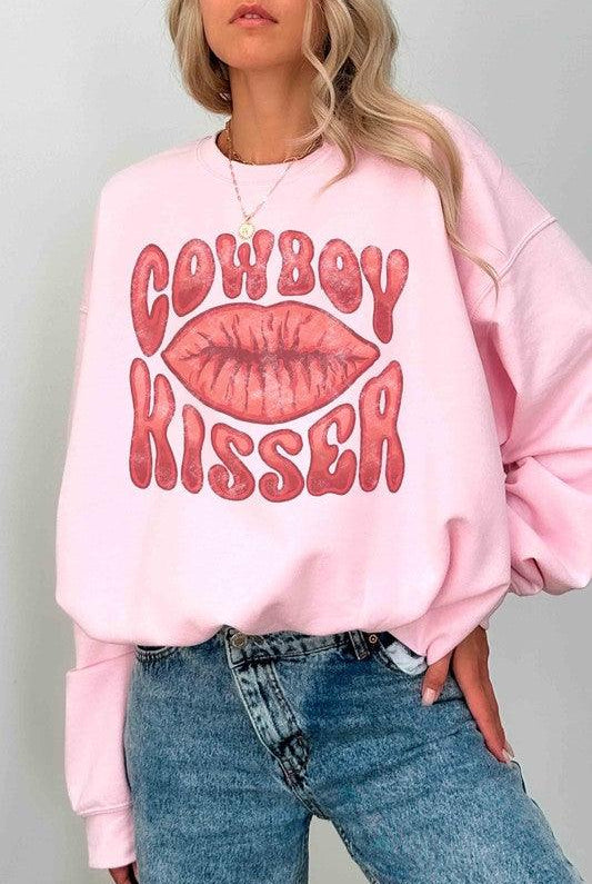 Women's Sweatshirts & Hoodies Valentine's Day Cowboy Kisser Graphic Sweatshirt