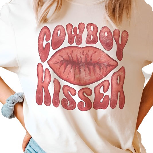 Women's Sweatshirts & Hoodies Valentine's Day Cowboy Kisser Graphic T-Shirt