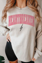Women's Sweatshirts & Hoodies Valentine's Day Heartbreaker Checker Lightning Graphic Sweatshirt