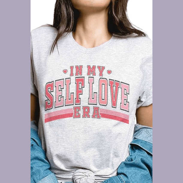 Valentine's Day In My Self Love Era Graphic T-Shirt - VacationGrabs