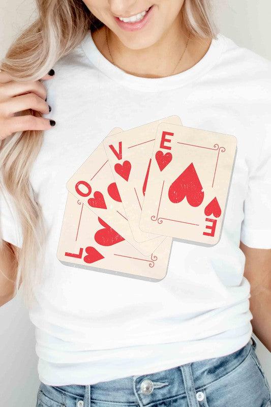 Women's Sweatshirts & Hoodies Valentine's Day Love Cards Graphic T-Shirt