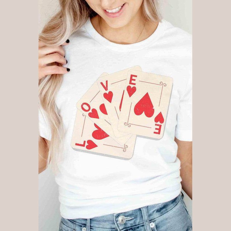 Valentine's Day Love Cards Graphic T-Shirt - VacationGrabs