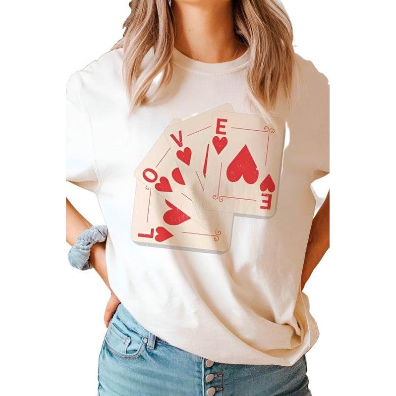 Valentine's Day Love Cards Graphic T-Shirt - VacationGrabs