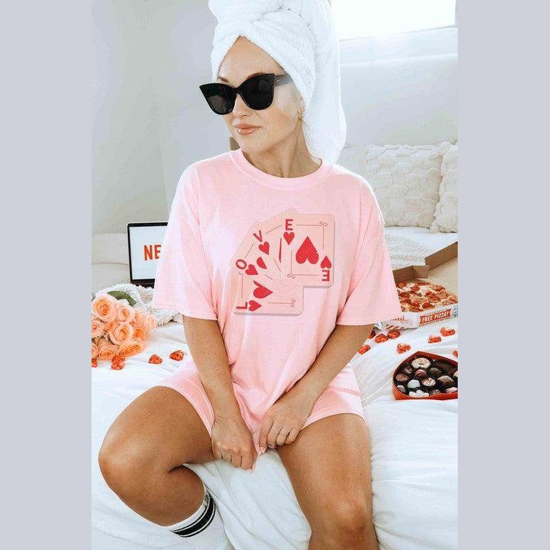Valentine's Day Love Cards Graphic T-Shirt - VacationGrabs