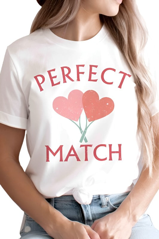 Women's Sweatshirts & Hoodies Valentine's Day Perfect Match Graphic T-Shirt
