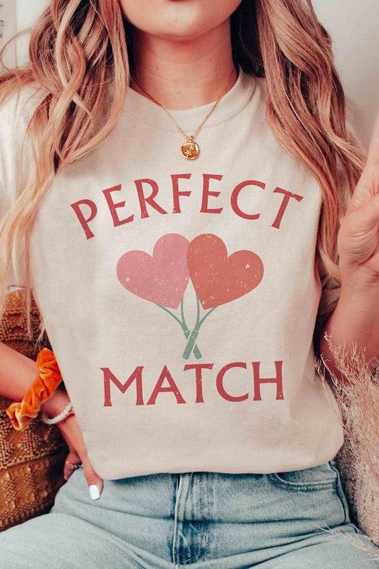 Women's Sweatshirts & Hoodies Valentine's Day Perfect Match Graphic T-Shirt