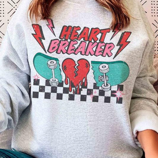 Women's Sweatshirts & Hoodies Valentine's Day Plus Size - Heartbreaker Graphic Sweatshirt