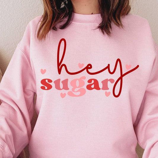 Women's Sweatshirts & Hoodies Valentine's Day Plus Size - Hey Sugar Graphic Sweatshirt