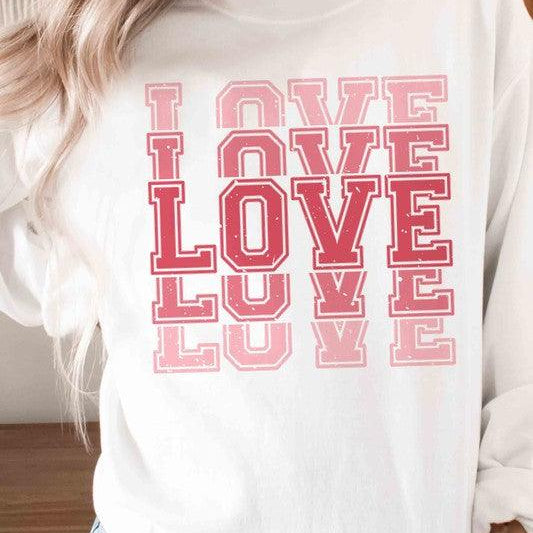 Women's Sweatshirts & Hoodies Valentine's Day Plus Size - Love Graphic Sweatshirt