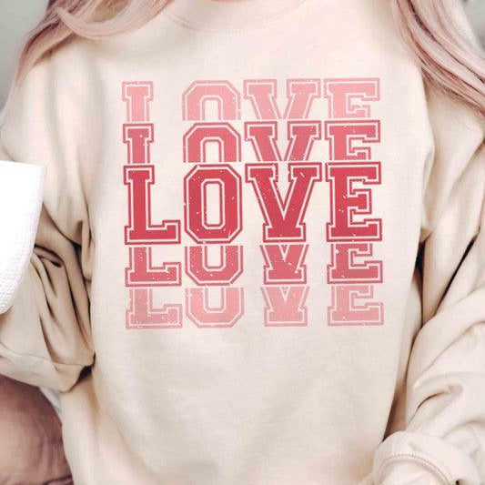 Women's Sweatshirts & Hoodies Valentine's Day Plus Size - Love Graphic Sweatshirt