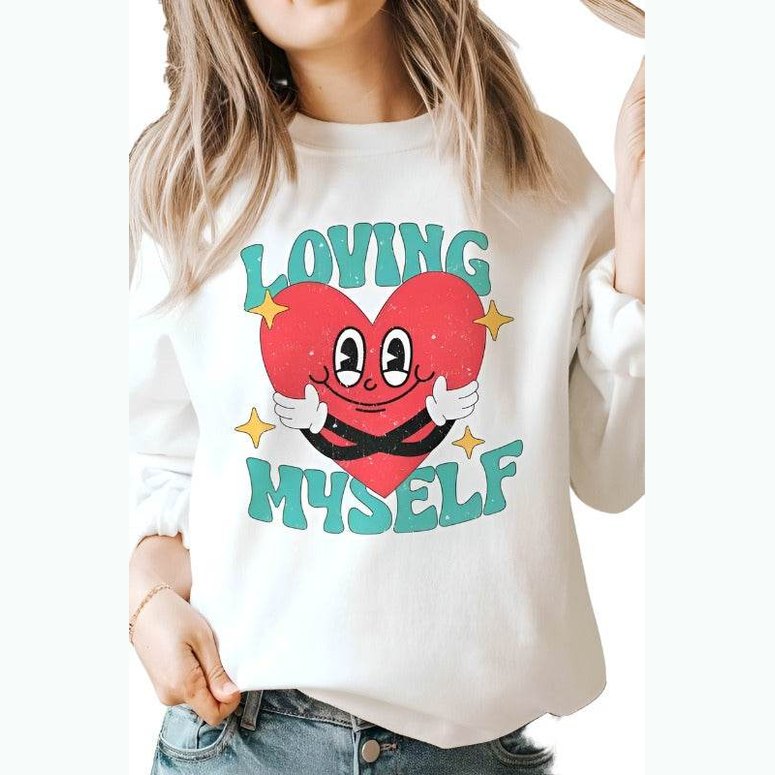 Valentine's Day Plus Size - Loving Myself Graphic - VacationGrabs