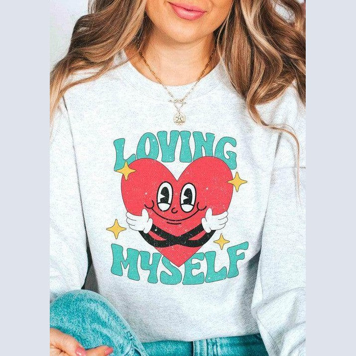 Valentine's Day Plus Size - Loving Myself Graphic - VacationGrabs