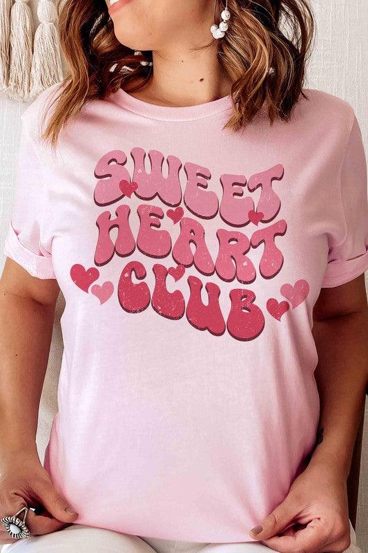 Women's Sweatshirts & Hoodies Valentine's Day Sweet Heart Club Graphic T-Shirt