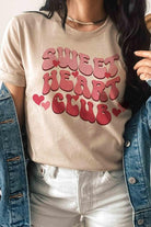 Women's Sweatshirts & Hoodies Valentine's Day Sweet Heart Club Graphic T-Shirt