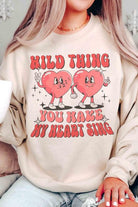 Women's Sweatshirts & Hoodies Valentine's Day Wild Thing You Make My Heart Sing Sweatshirt