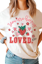 Women's Sweatshirts & Hoodies Valentine's Day You Are Berry Loved Graphic T-Shirt