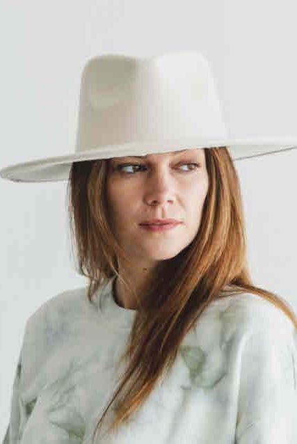 Women's Accessories - Hats Vegan Felt Wide Brim Dandy Panama Hat For Women