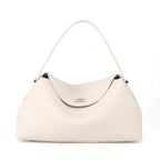Vegan leather handbag in cream, stylish for everyday use