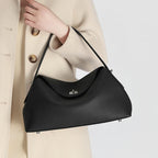 Black vegan leather handbag for women's everyday use