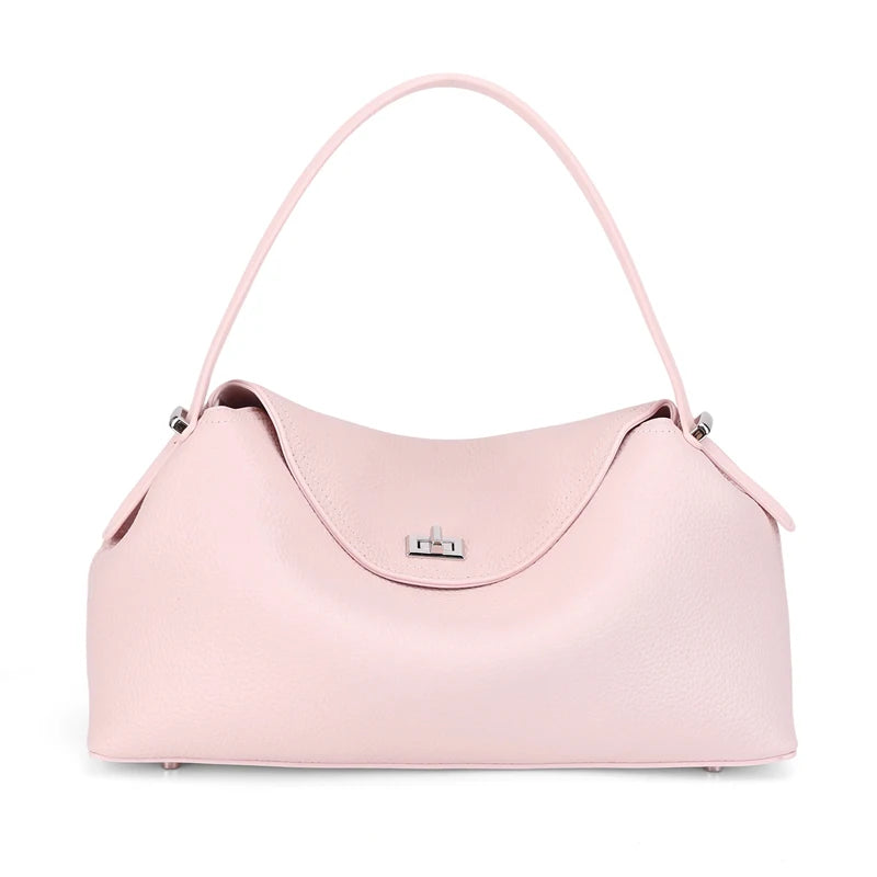 Pink vegan leather handbag, perfect for everyday use
