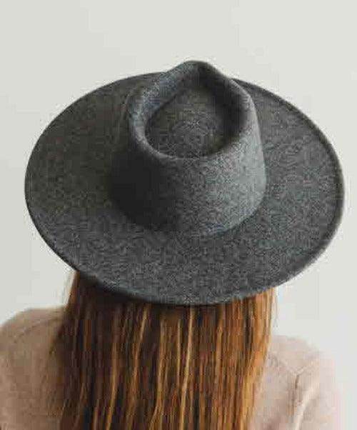 Queens INC Vegan Panama Hat in Gray with a Wide Brim for Stylish Women's Accessories