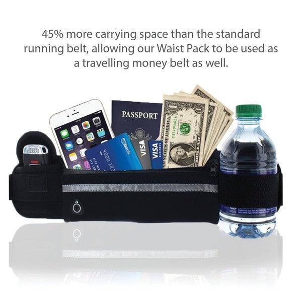 Travel Essentials - Toiletries Velocity Water-Resistant Running Belt Fanny Pack