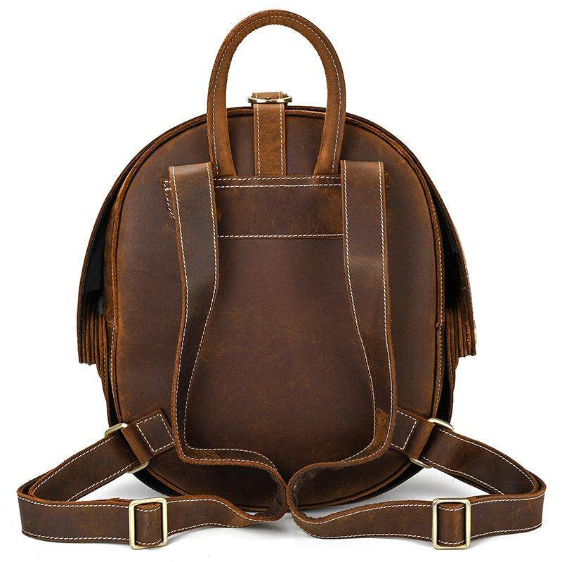 Stylish brown accordion beetle daypack with comfortable straps and a unique design for everyday use