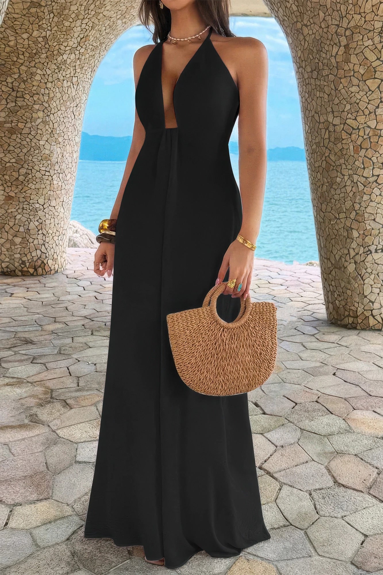 Women's Elegant Maxi Dress for Vacation