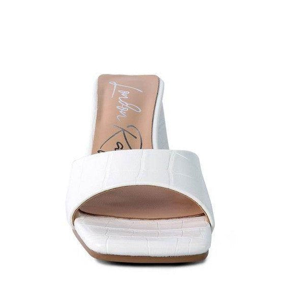 Rag Company Women's Block Heel Vacation Sandals in White with a Stylish Open-Toe Design
