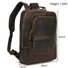 Brown leather overnight bag with durable design and adjustable straps for travel convenience
