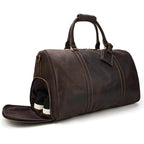 VacationGrabs Brown Duffel Bag with Separate Shoe Compartment, perfect carryon luggage bags for travel