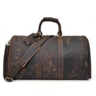 VacationGrabs durable leather duffel bag, perfect carryon luggage bags for travel with adjustable strap