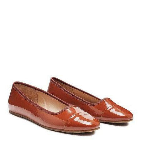 Rag Company Women's Comfortable Casual Flats in glossy orange for stylish everyday wear