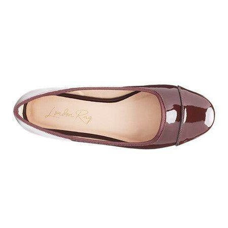 Rag Company Women's Comfortable Casual Flats in Burgundy with a Sleek Patent Finish