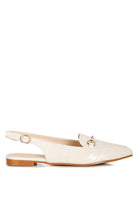 Rag Company Croc Slingback Flat Sandals in Cream with Elegant Design and Comfortable Fit