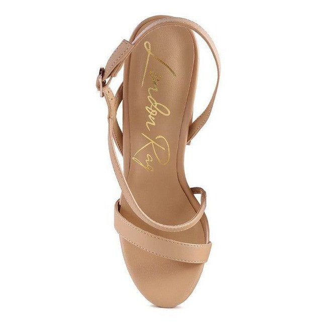 Rag Company elegant high heeled sandals in nude with stylish straps for fashionable women's footwear