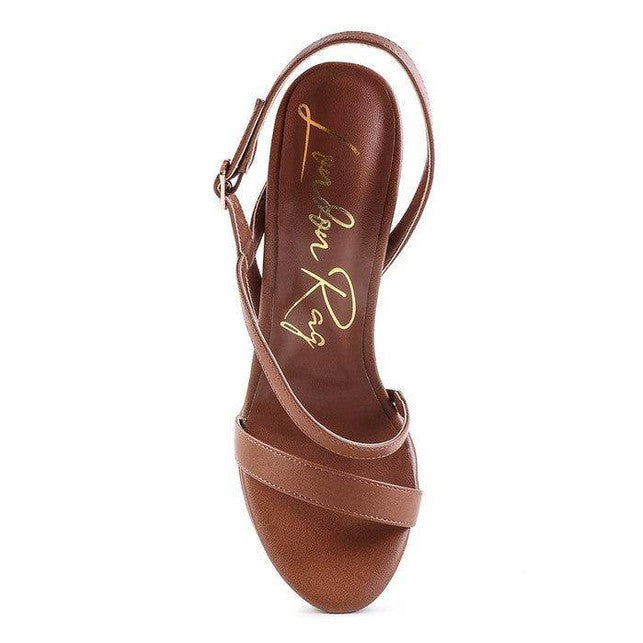 Rag Company elegant high heeled sandals in brown with a sleek design for stylish occasions