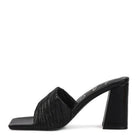 Rag Company Black Heels with Textured Design, perfect as elegant vacation footwear