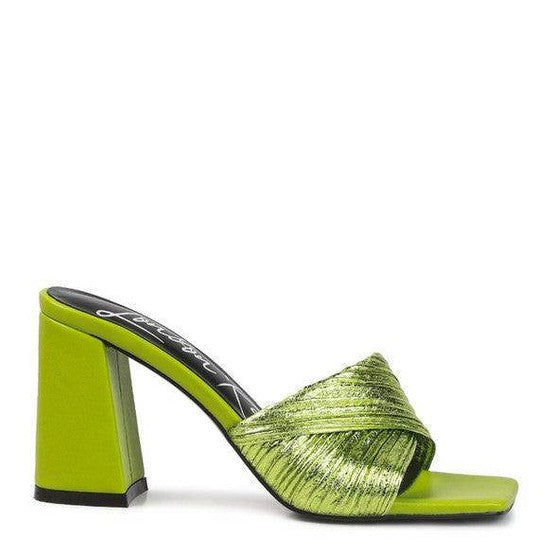Rag Company women's green heels with a stylish design, perfect as elegant vacation footwear