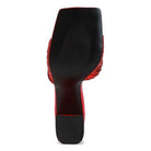 Rag Company red women's heels with a stylish design, perfect for elegant vacation footwear