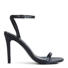 Rag Company elegant vacation sandals with sleek black design and stiletto heels