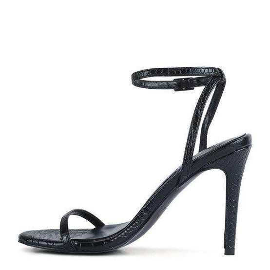 Rag Company elegant vacation sandals with stylish ankle strap and sleek stiletto heel