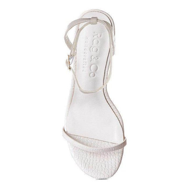Rag Company elegant vacation sandals with a stylish thin strap design and textured finish