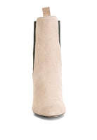 Rag Company Gaven suede boots in beige with a stylish ankle height and sleek design