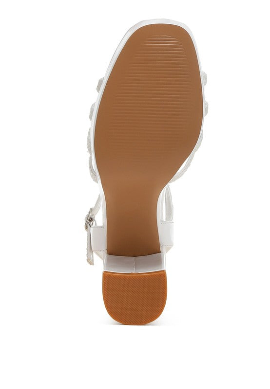 Women's glitter strappy block sandals, stylish and comfortable for parties