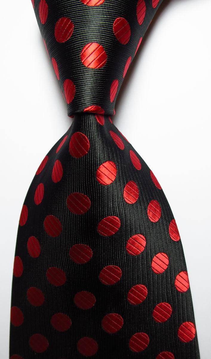 Men's Red Polka Dot Necktie from VacationGrabs for Formal and Casual Events