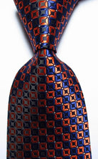 Stylish gold green necktie set featuring a geometric pattern design for formal occasions