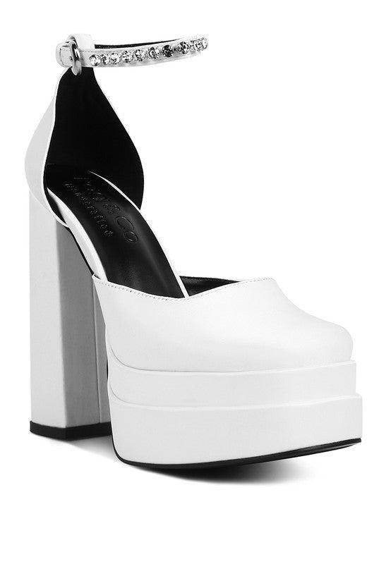 Stylish Green Martini Sandals with a chunky heel and elegant ankle strap for a chic look