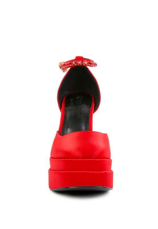 Rag Company Green Martini Sandals in vibrant red with a stylish bow accent for elegant occasions